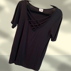 Black cross cross top